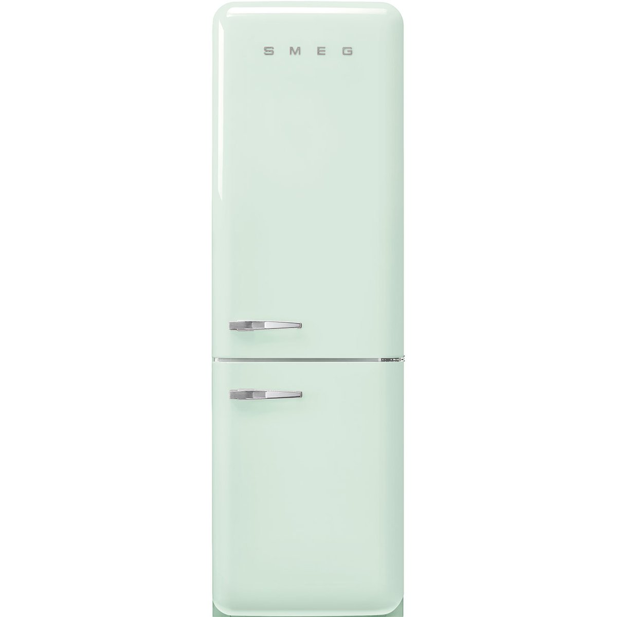 Réfrigérateur 2 portes combiné poignées à gauche FAB32 vert d'eau brillant, SMEG