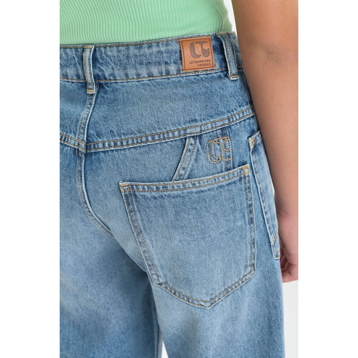 Jeans loose, large MONTICEL, longueur 34 blue, LE TEMPS DES CERISES