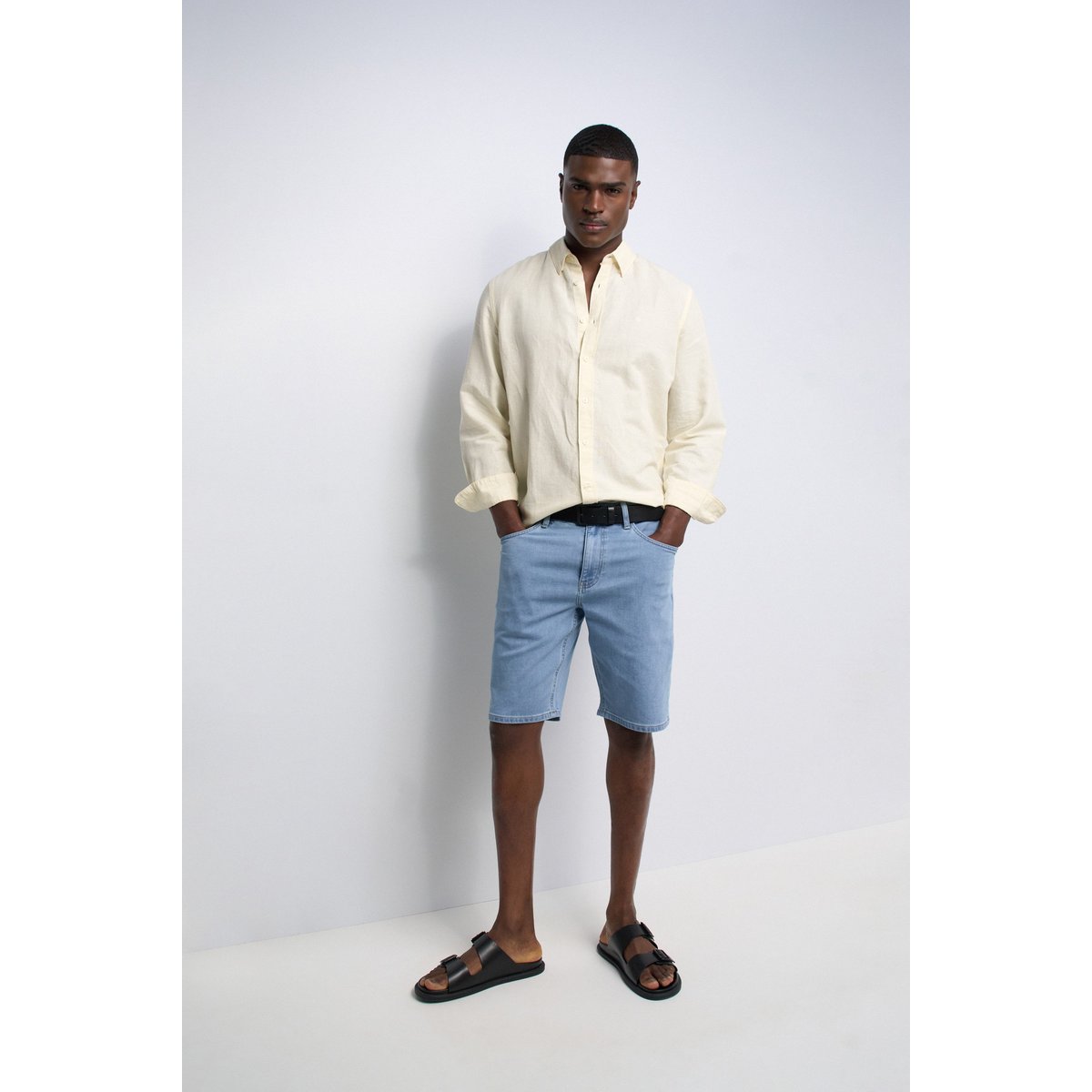 SHORT REGULAR S-ACTIV EN JEAN bleu turquoise, SALSA JEANS