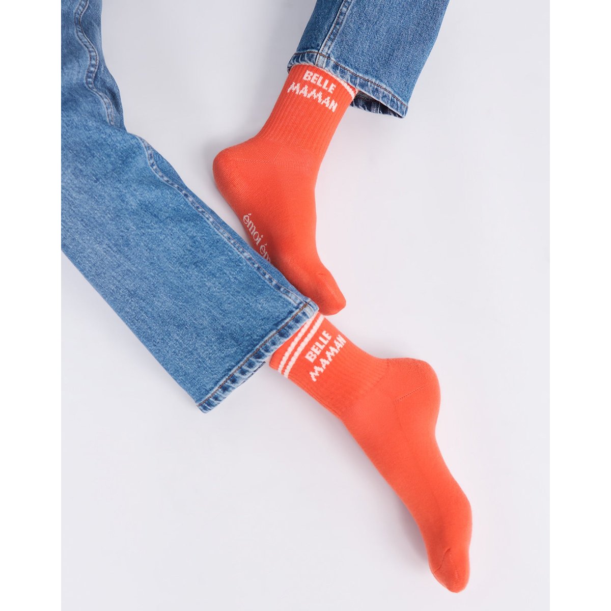 Chaussettes Belle maman orange, EMOI EMOI