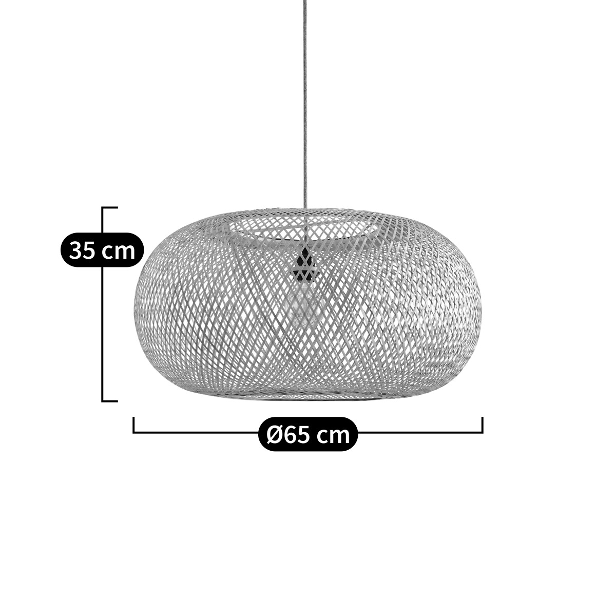 Suspension en bambou Ø65 cm, Ezia naturel, LA REDOUTE INTERIEURS