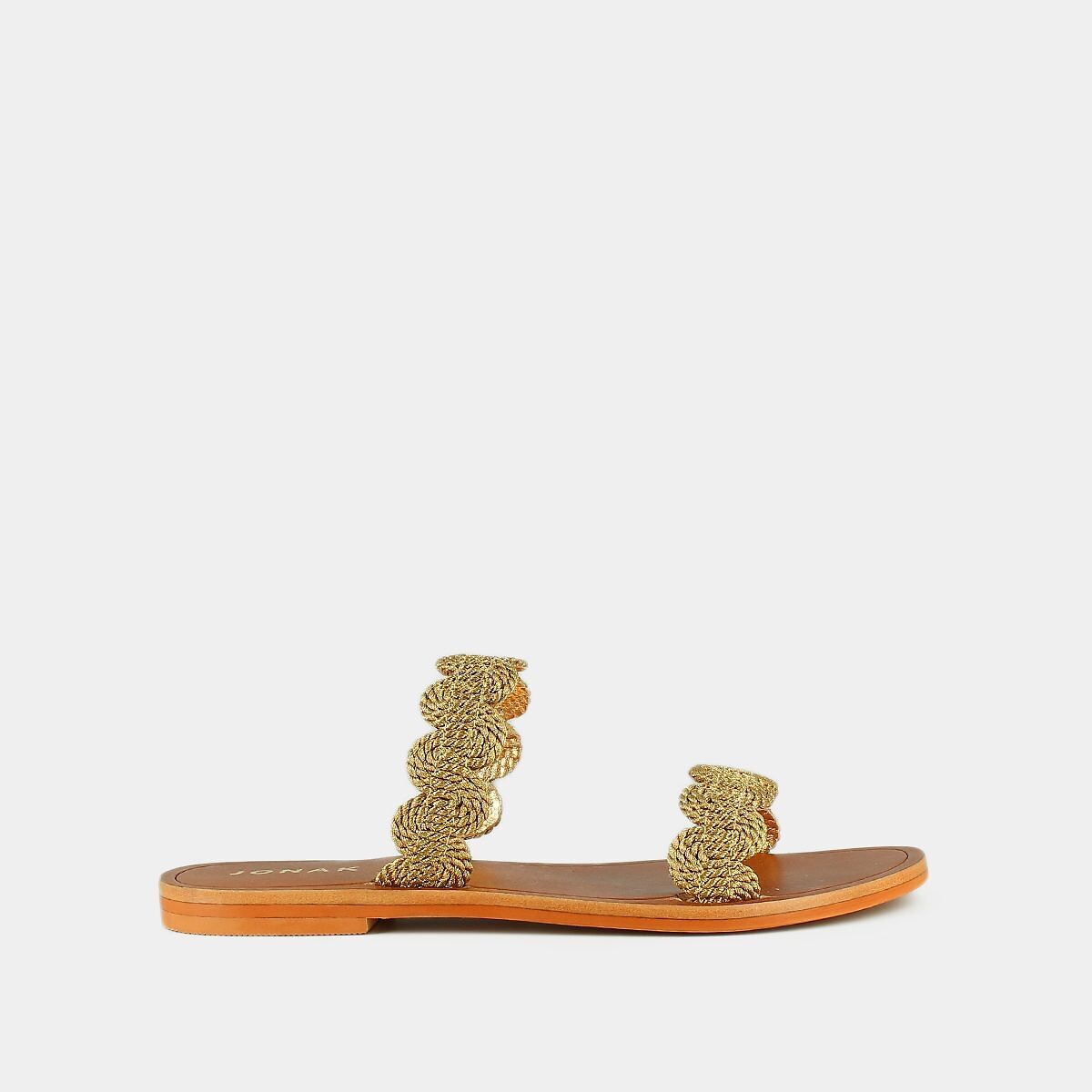 Mules plates Wido doré, JONAK