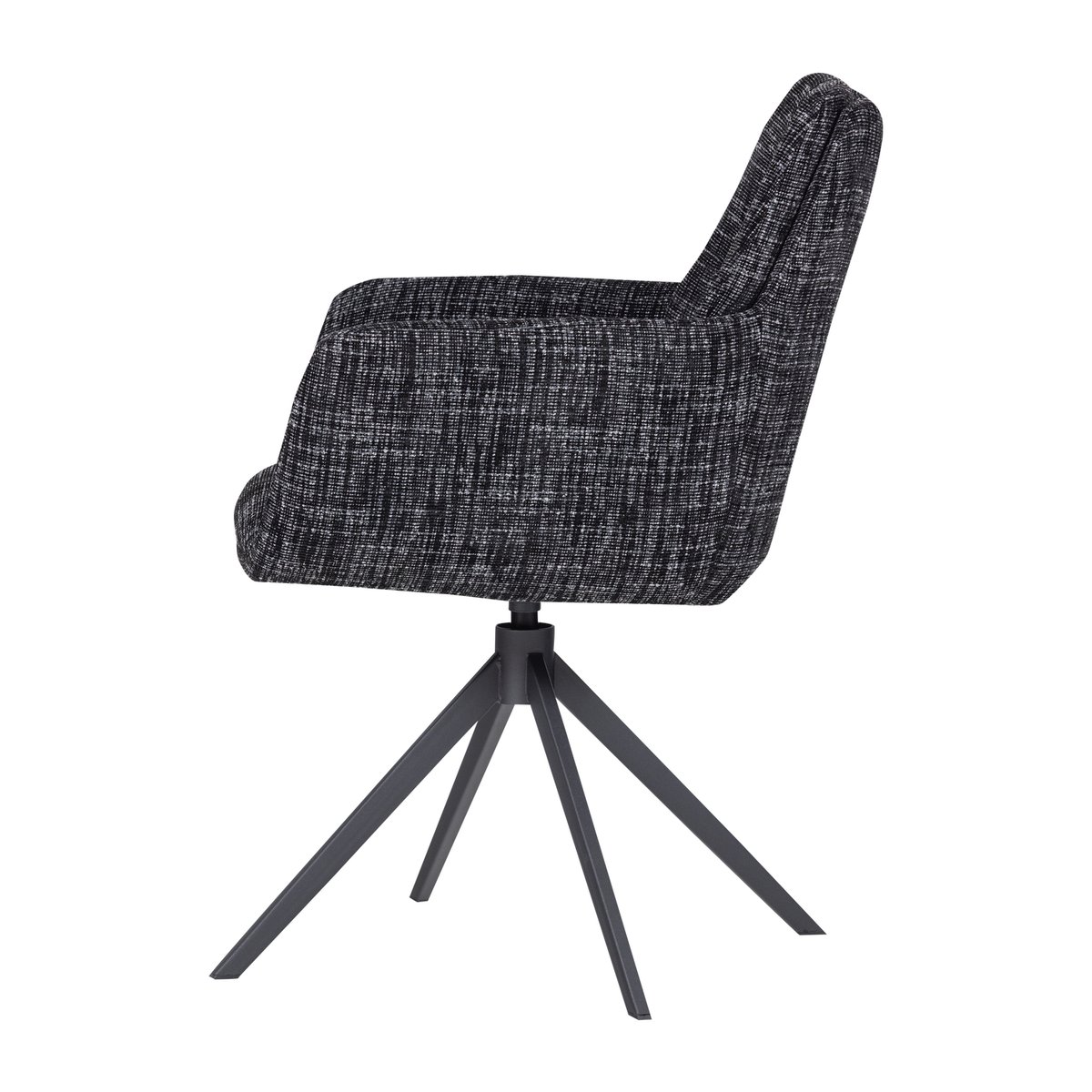 Chaise de salle à manger en melange GRANT noir, WOOOD