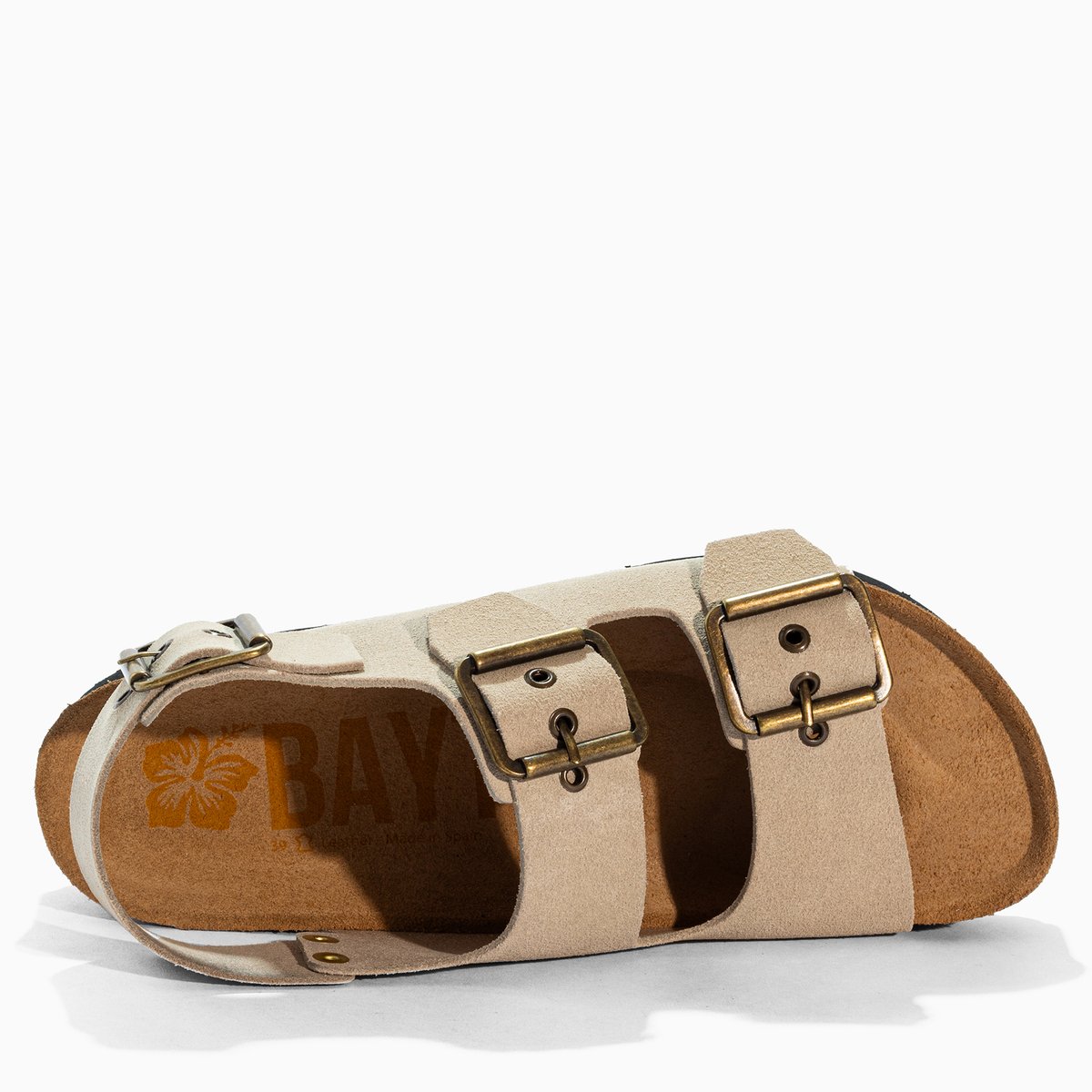 Sandales en cuir suédé ROSA beige, BAYTON