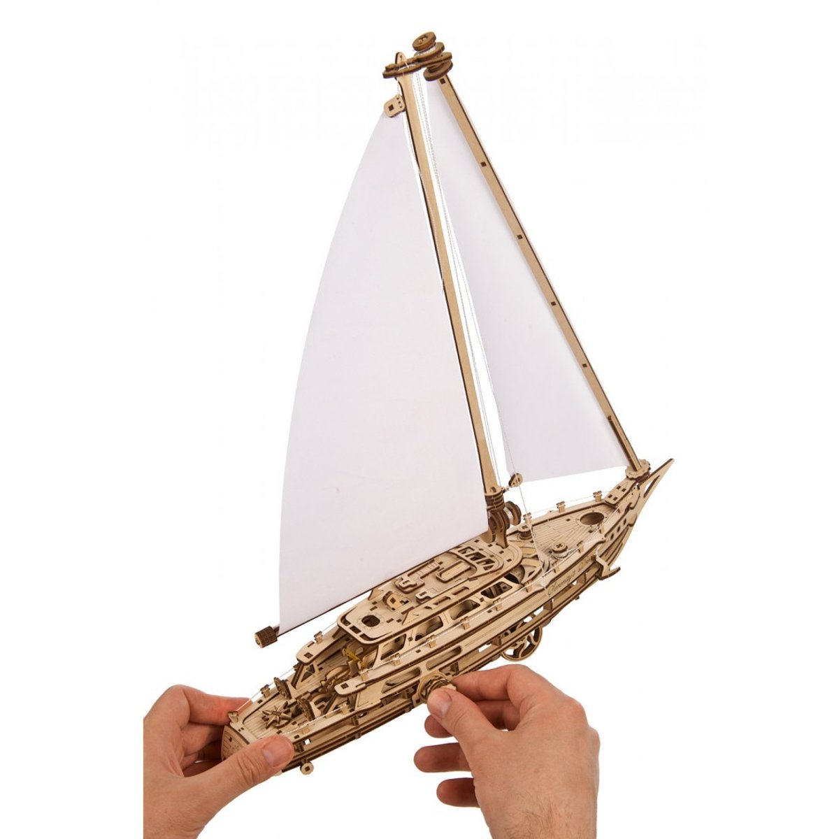 Puzzle 3D Bateau à voile Sérénité beige, UGEARS