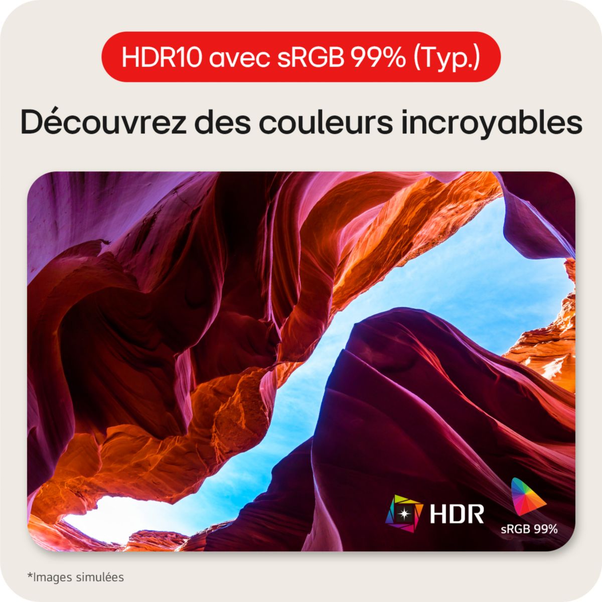 Ecran PC UltraWide 34WR50QK-B 34" incurvé VA WQHD 100 Hz HDR10 couleur unique, LG