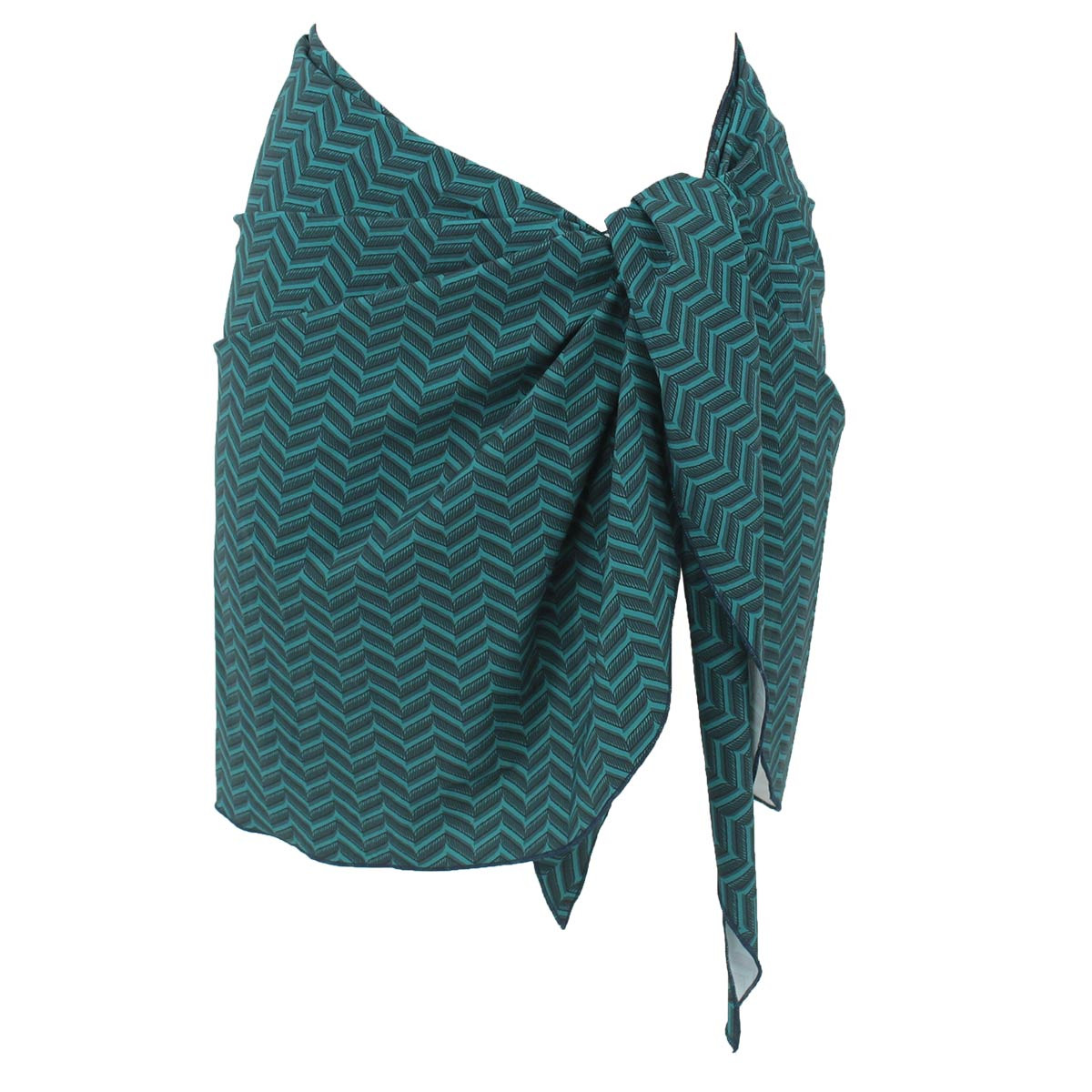 Paréo court lycra Lagune vert pin, JANINE ROBIN