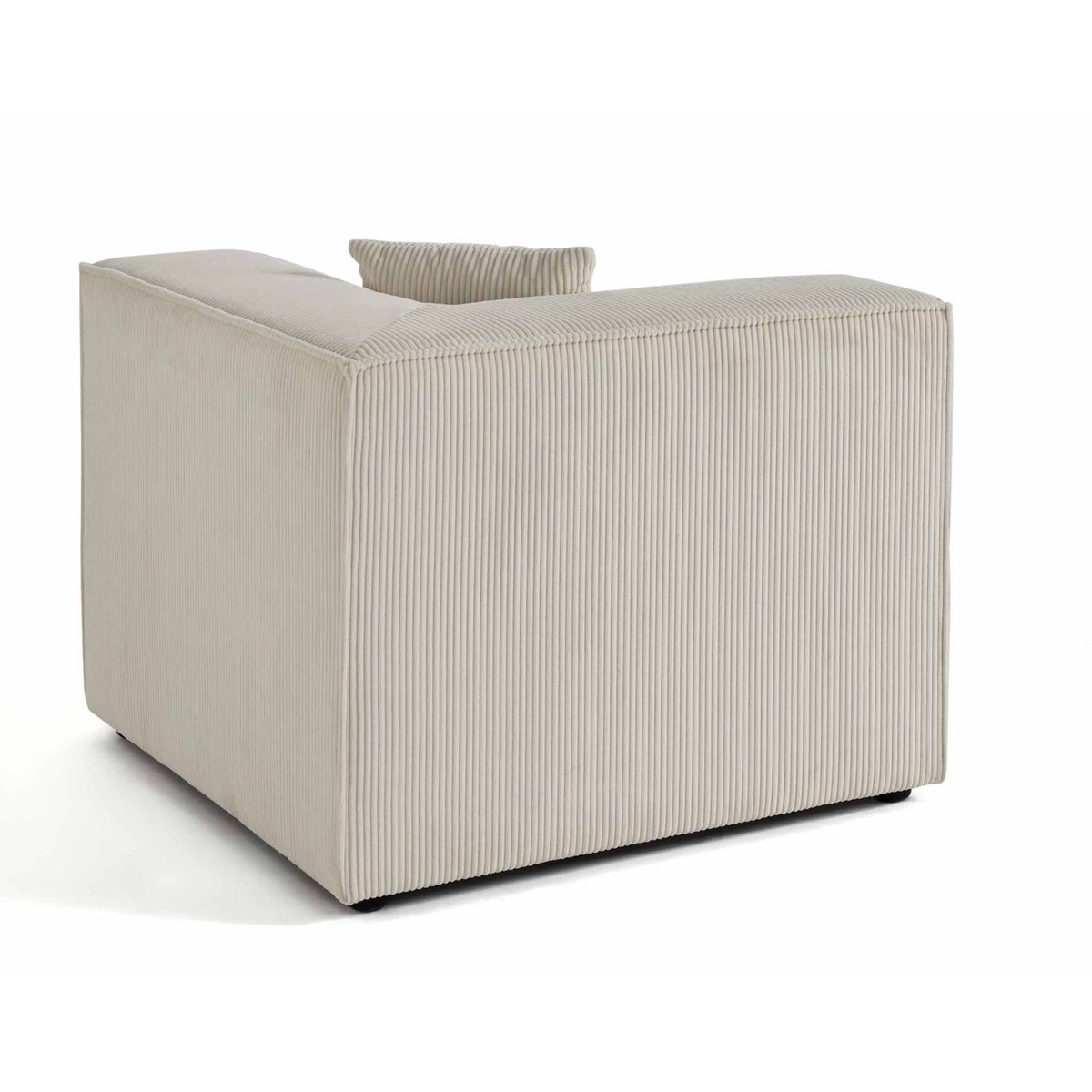 Module d'assise angle réversible velours côtelé, ARTY beige, BEST MOBILIER