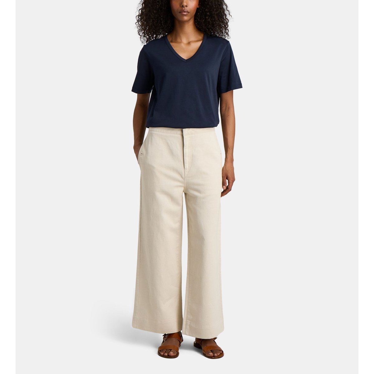 T-shirt droit less j coton bleu marine, JODHPUR