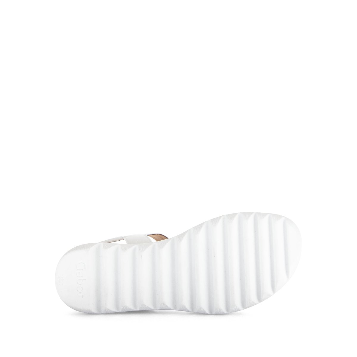 Sandales en cuir à talon compensé blanc, GABOR