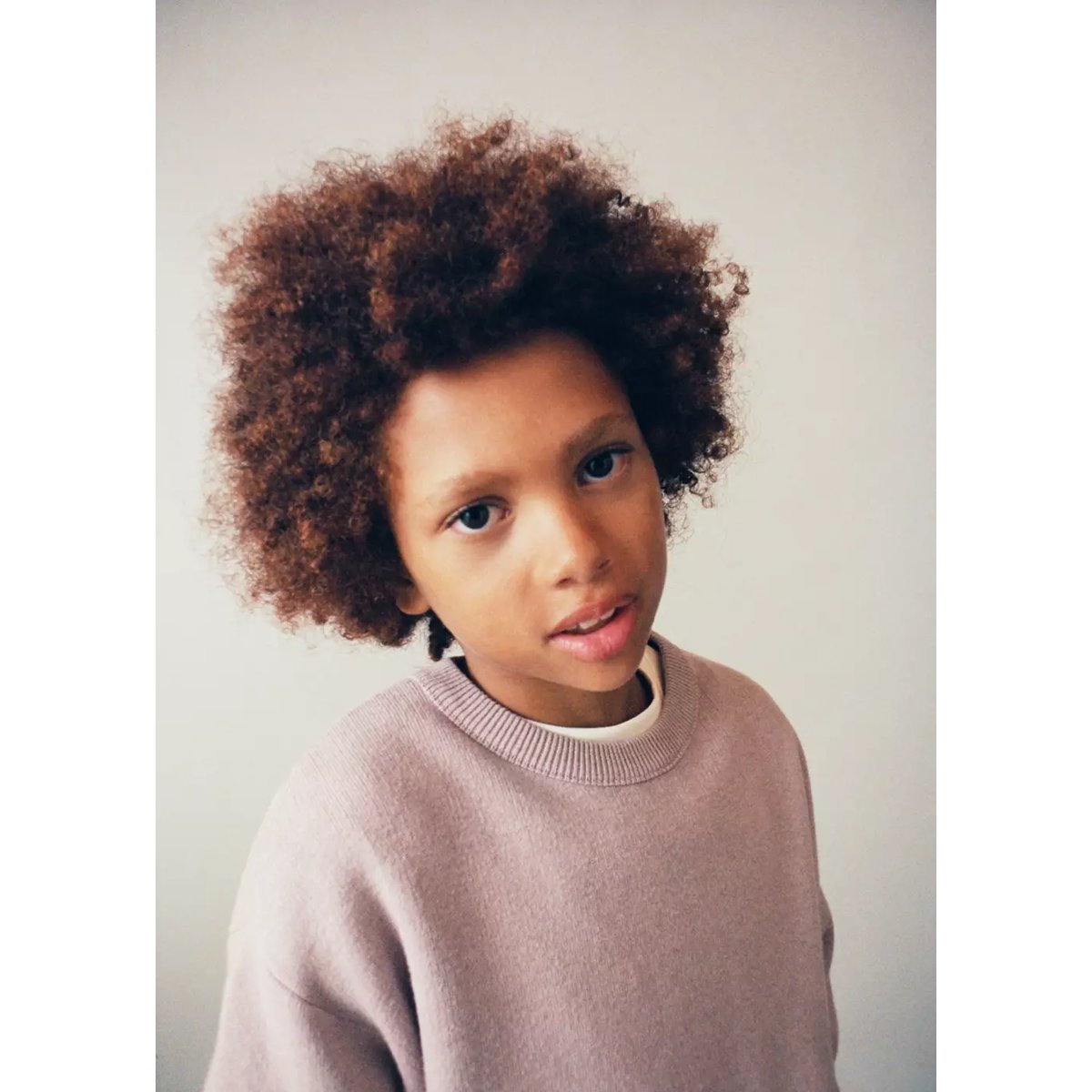 Pull-over maille coton violet clair/pastel, MANGO KIDS