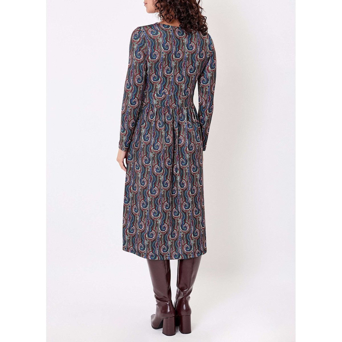 Robe midi maille BAVERLY bleu dena, LA FIANCÉE