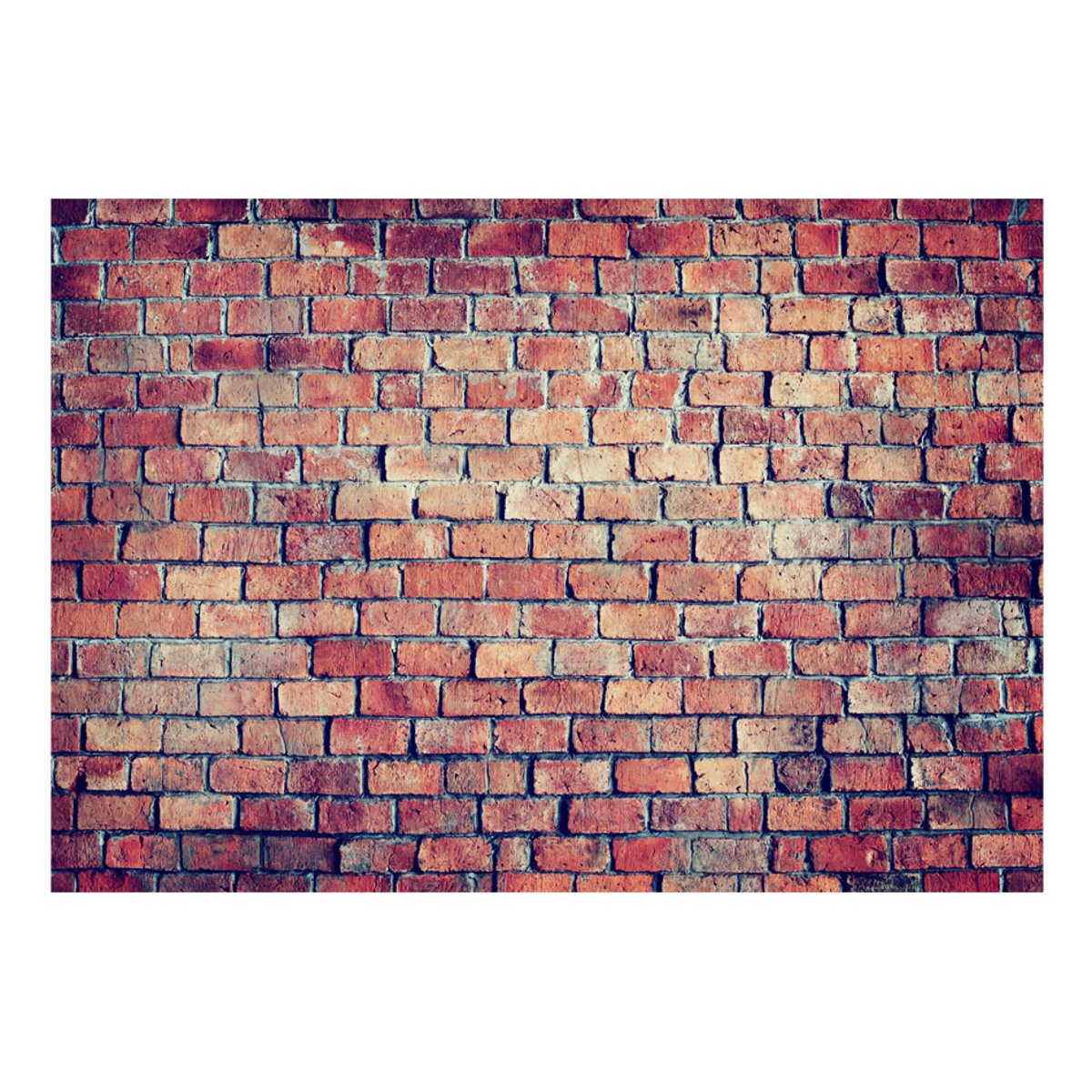 Papier peint intissé panoramique Brick - puzzle rouge, EDEN