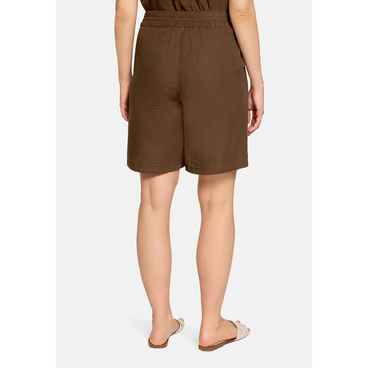 Pantalon d'été à taille élastique brown, BETTY BARCLAY