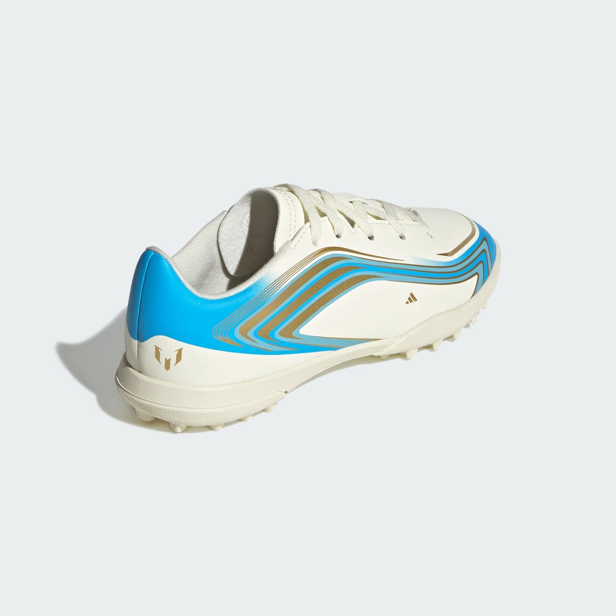 Chaussure De Football F50 Messi Club Terrain Turf Enfants Chaussure De Football F50 Messi Club Terrain Turf Enfants ivory / semi blue burst / icey blue, adidas Performance
