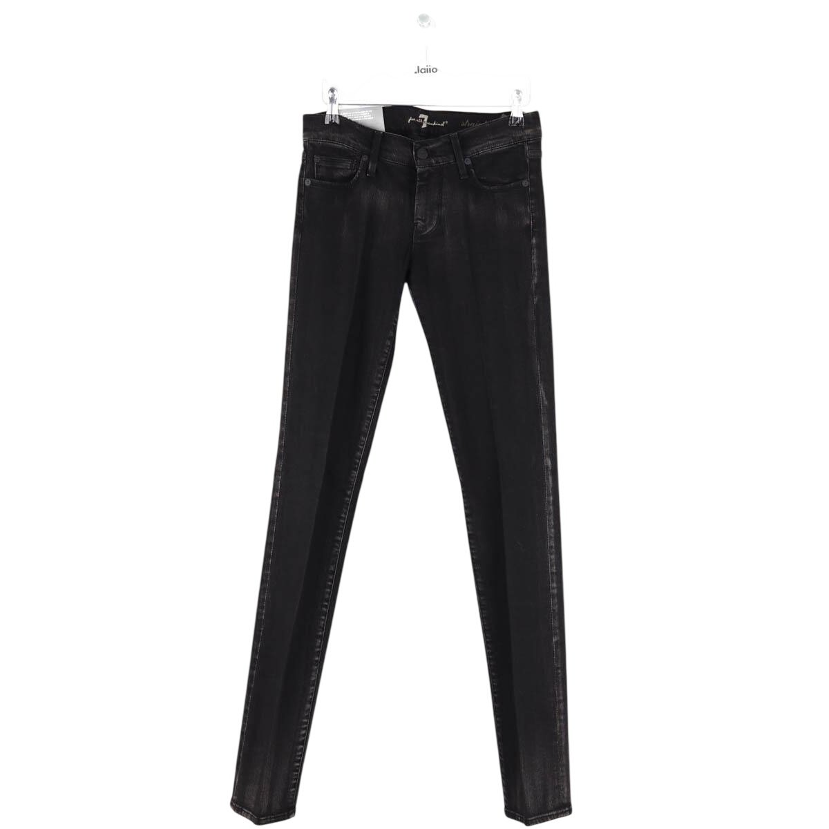 Jean droit - Très Bon État noir, 7 FOR ALL MANKIND