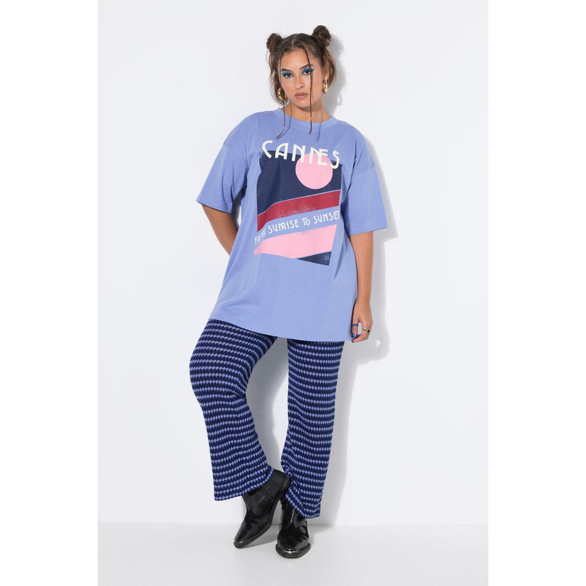 T-shirt oversize, imprimé Cannes bleu clair, STUDIO UNTOLD