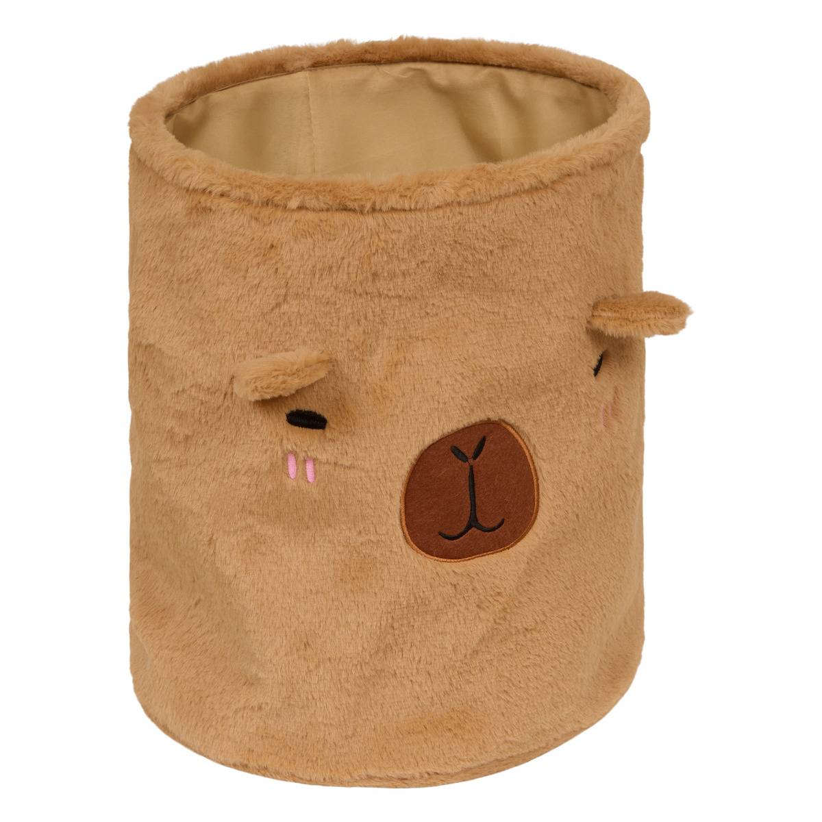 Panier peluche pour enfant CAPY marron, ATMOSPHERA FOR KIDS