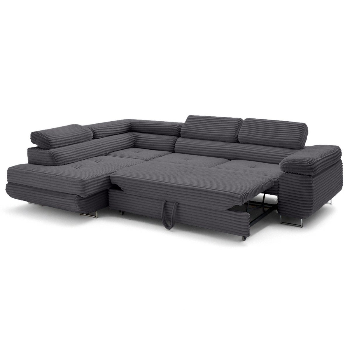Canapé d'Angle Convertible 5 places - ZARIA gris, BEST MOBILIER