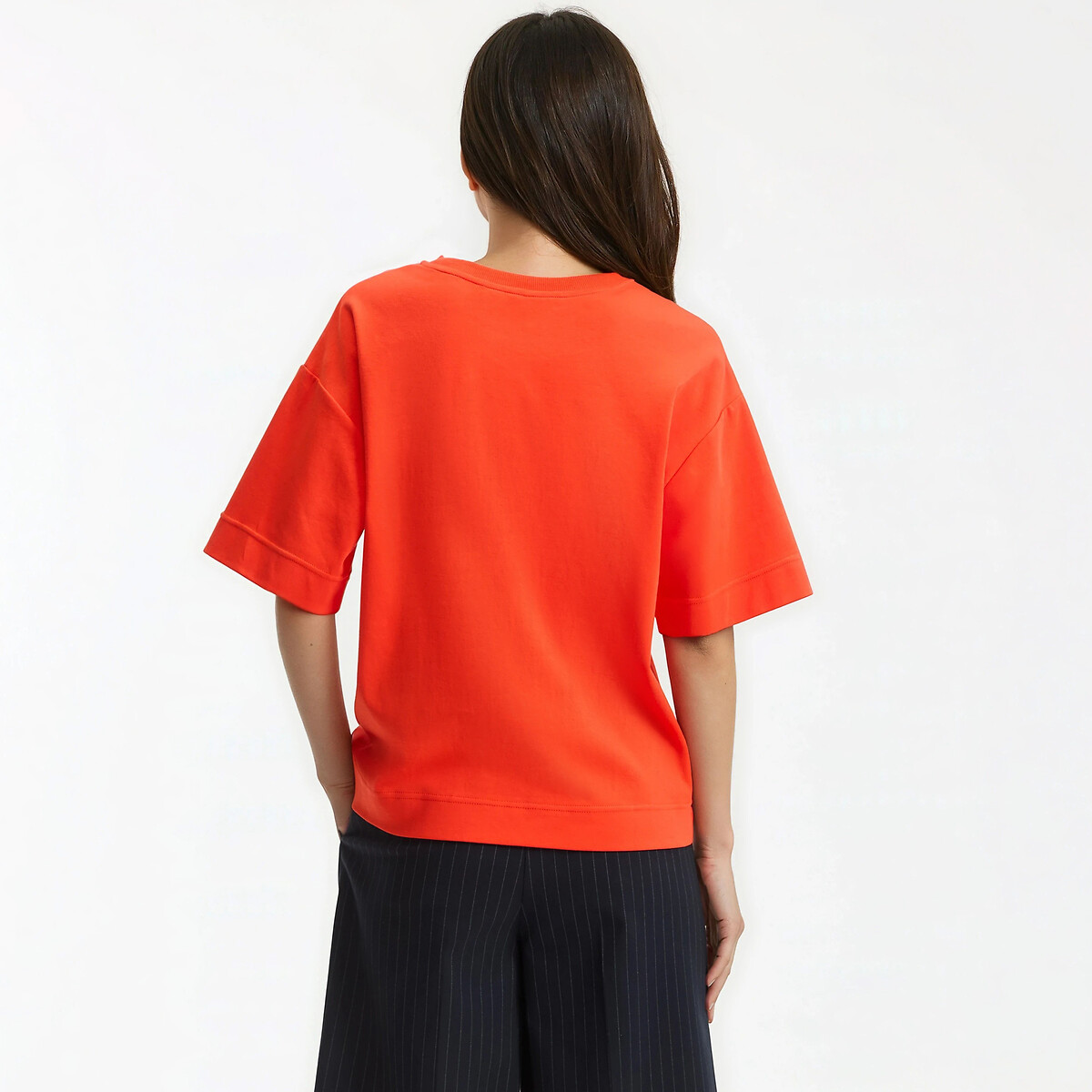 T-shirt volume loose, Signature PAUL rouge grenadine, LA REDOUTE COLLECTIONS