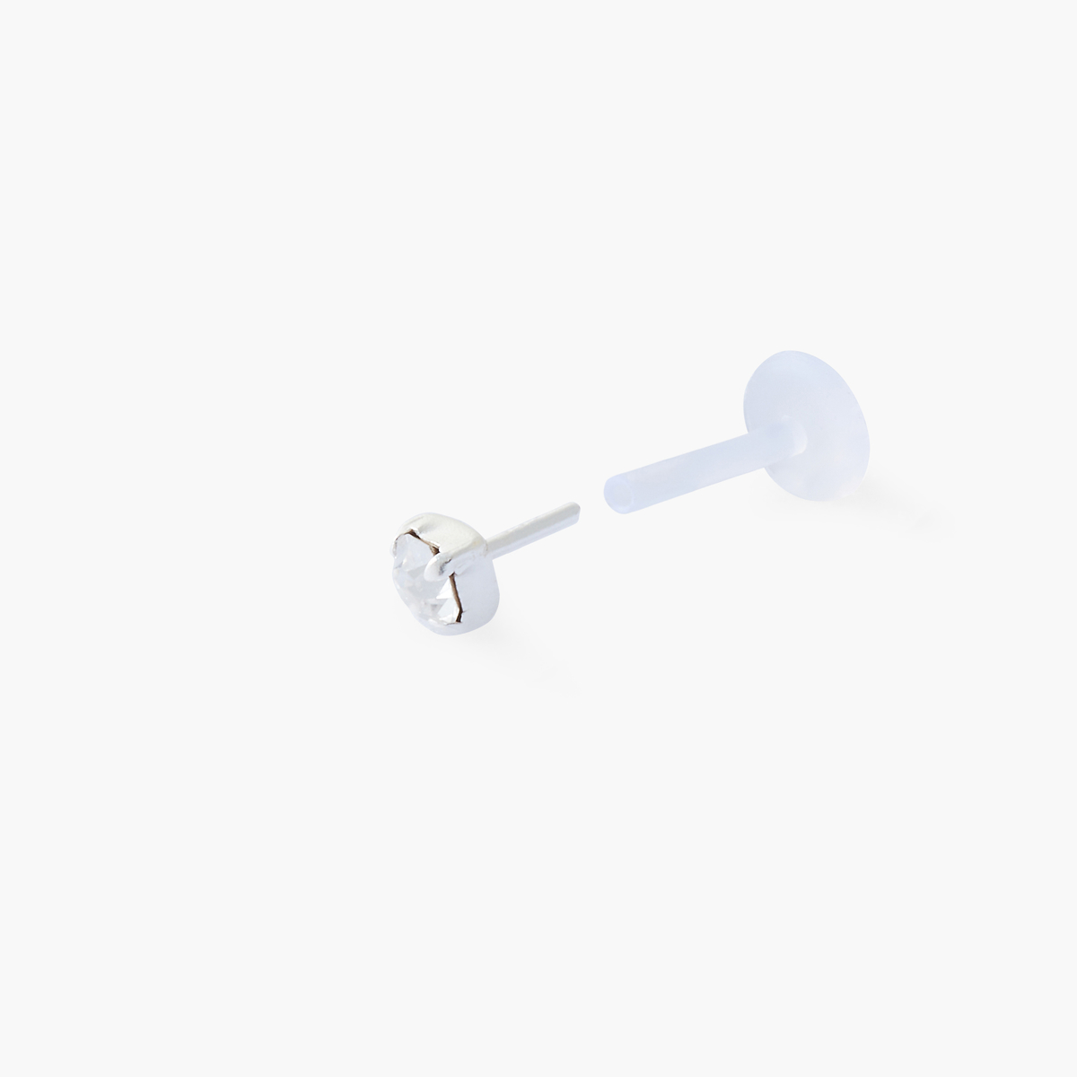 Piercing stud hélix/tragus strass de cristal argenté, BALABOOSTE