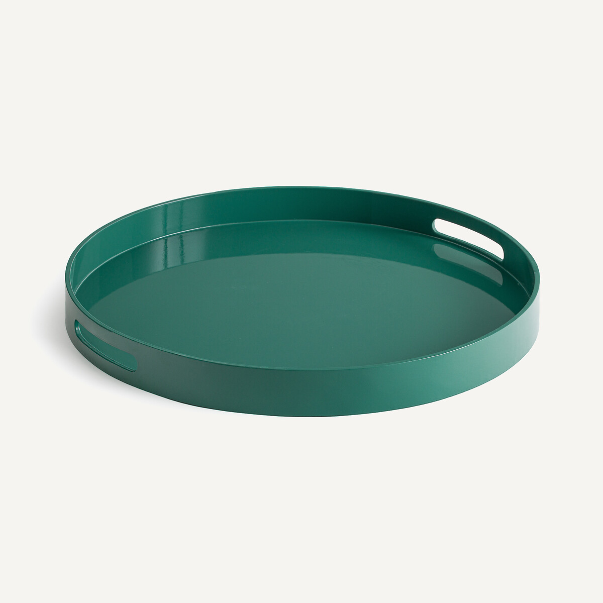 Plateau rond laqué, Barniz vert, AM.PM