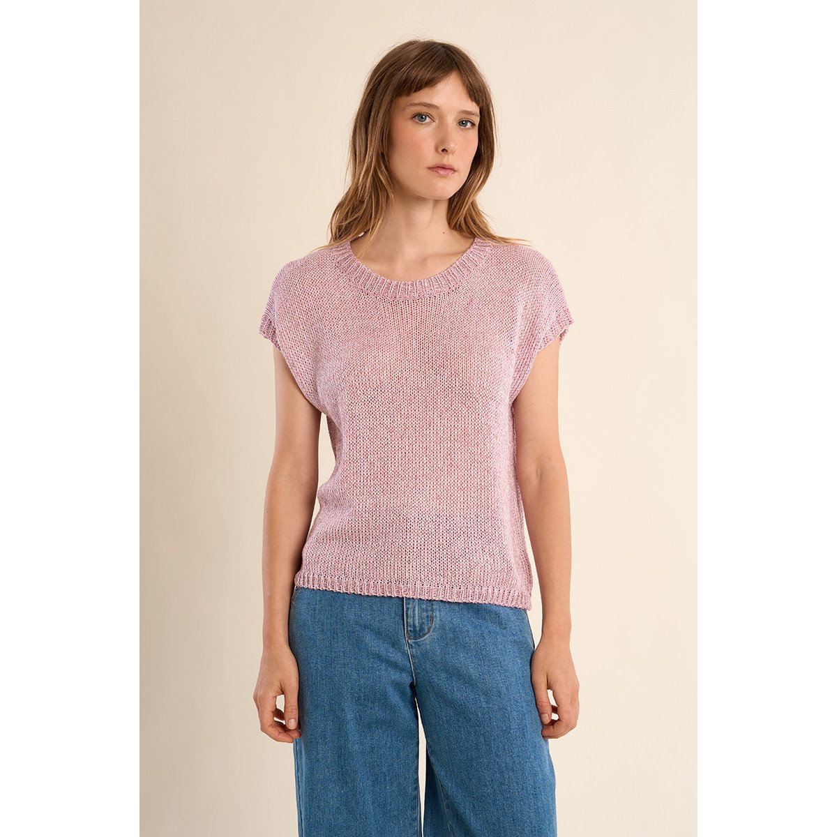 Pull manches courtes rose, MOLLY BRACKEN
