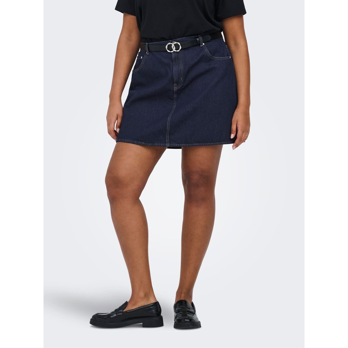 Jupe En Denim dark blue denim 1, ONLY CARMAKOMA