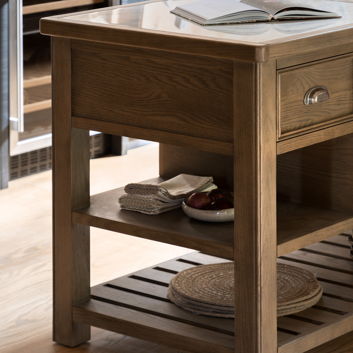 Toledo Oak Kitchen Island natural oak, SO'HOME