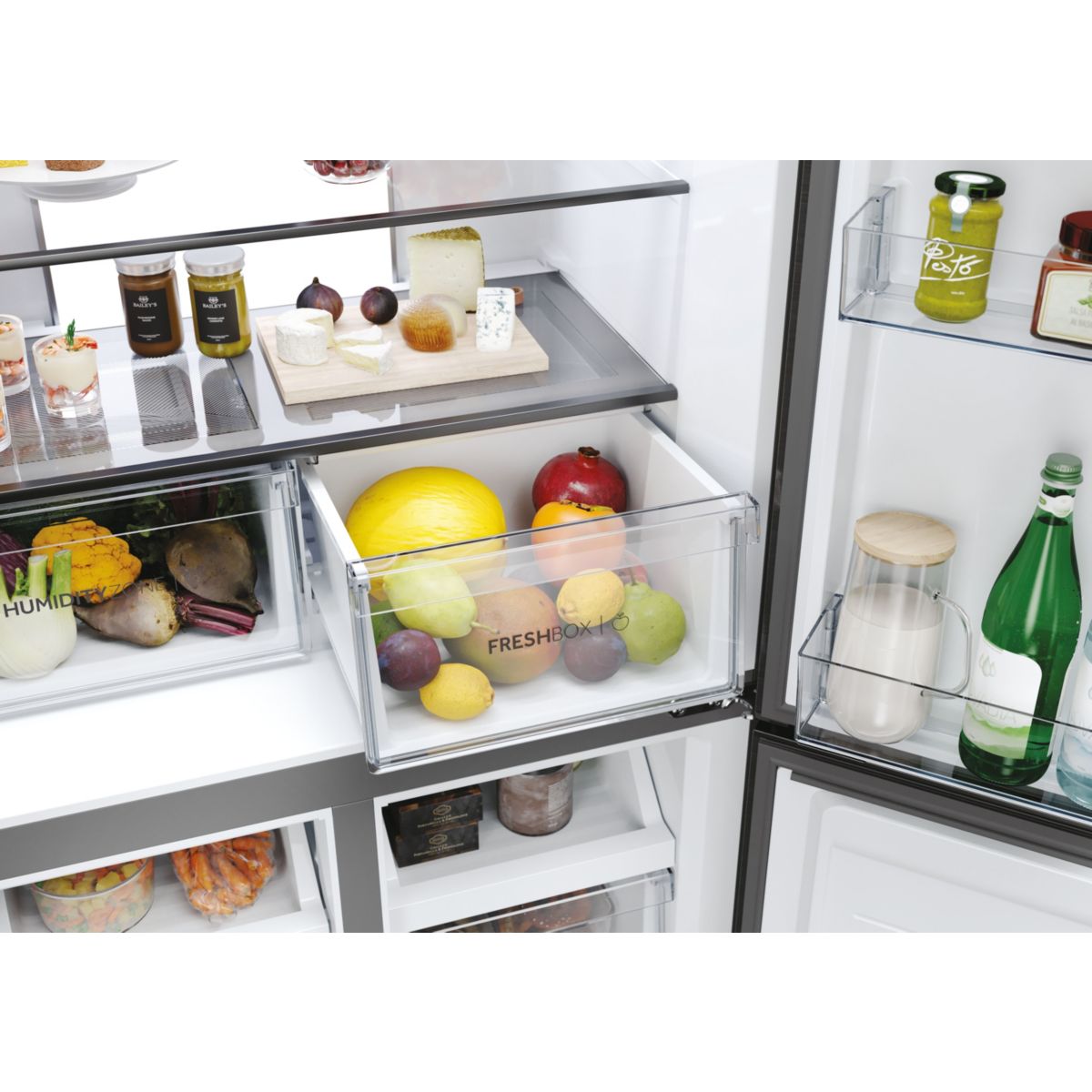 Réfrigérateur multi portes HCR7818DNMM couleur unique, HAIER