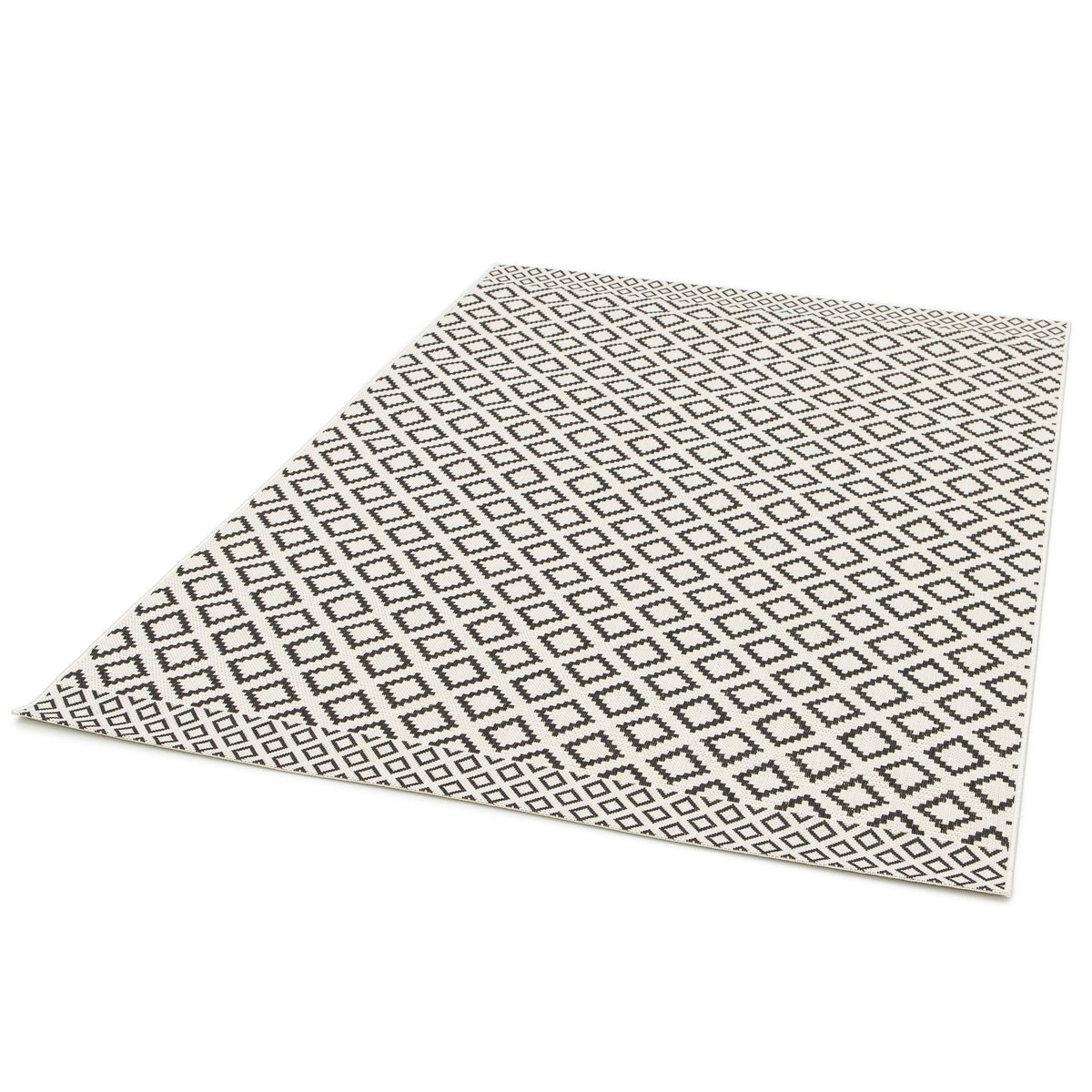 Tapis design d'intérieur et extérieur ZANZIBAR noir intense, AFK LIVING