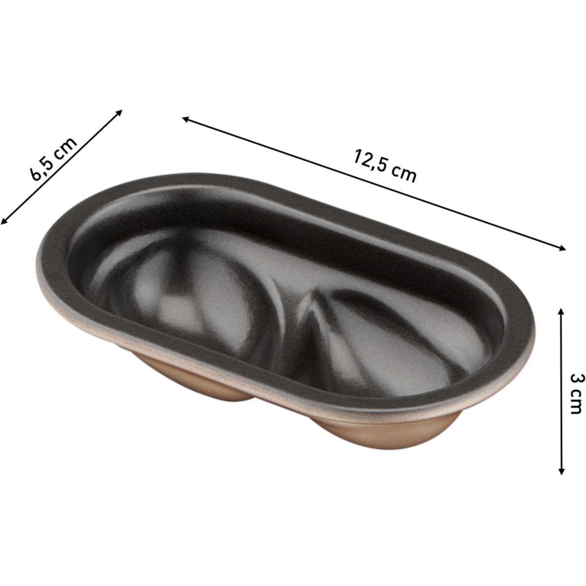 Moule à briochette Creabake 3 moules à petite torsade couleur unique, TEFAL