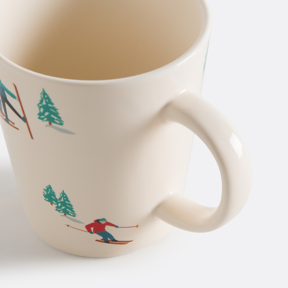 Lot de 2 mugs en porcelaine, Tout Schuss multicolore, LA REDOUTE INTERIEURS