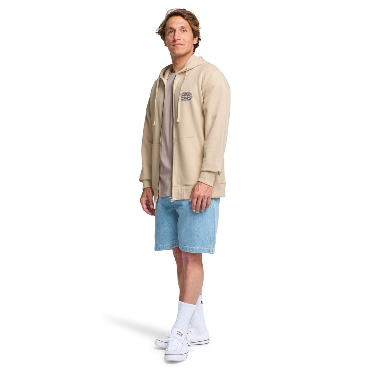 Sweat à capuche zippé FOUNDATION beige chino, BILLABONG