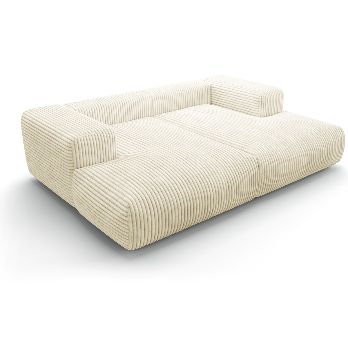 Canapé 3 places en velours côtelé - BELVIA beige, HOMIFAB