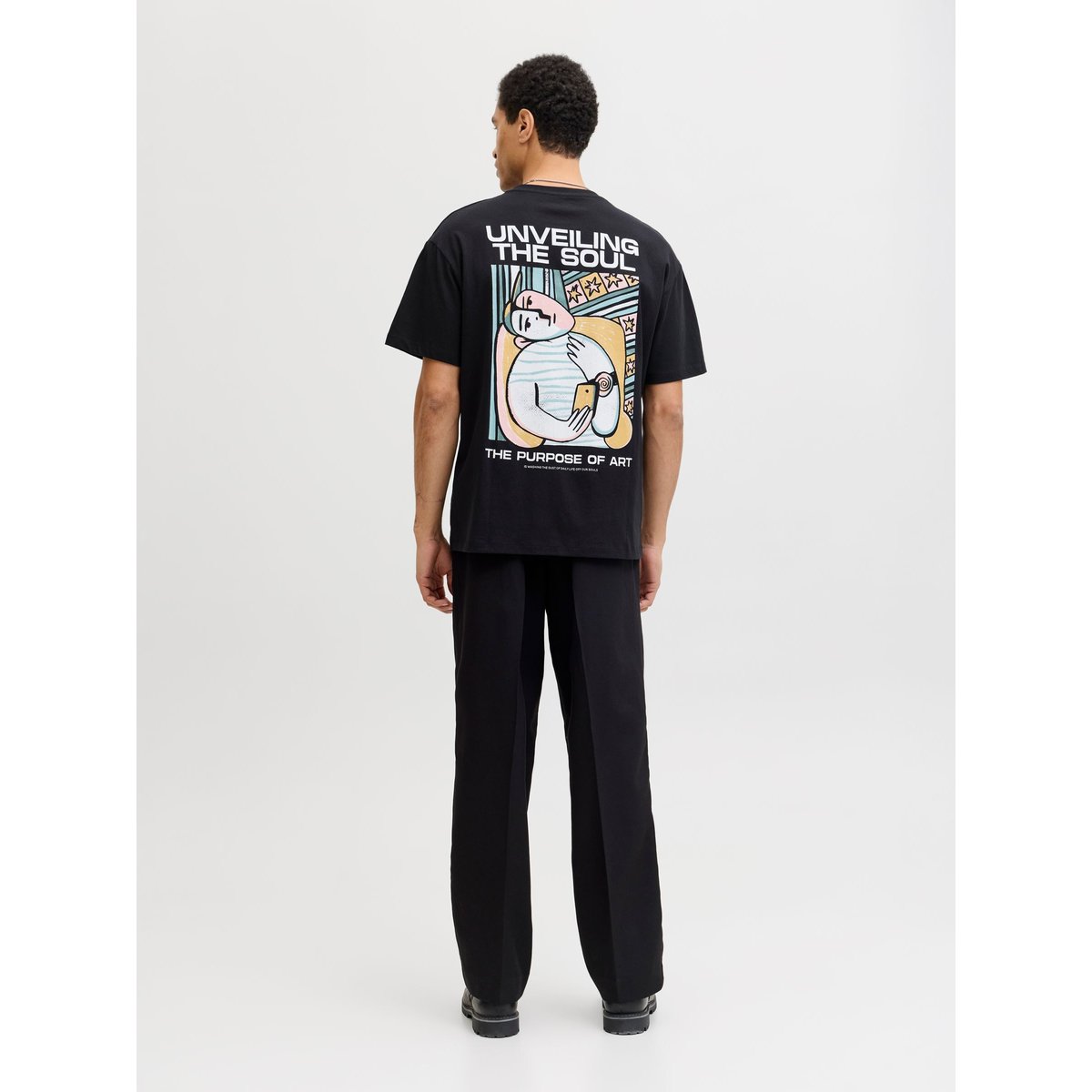 T-Shirt noire - black, JACK & JONES