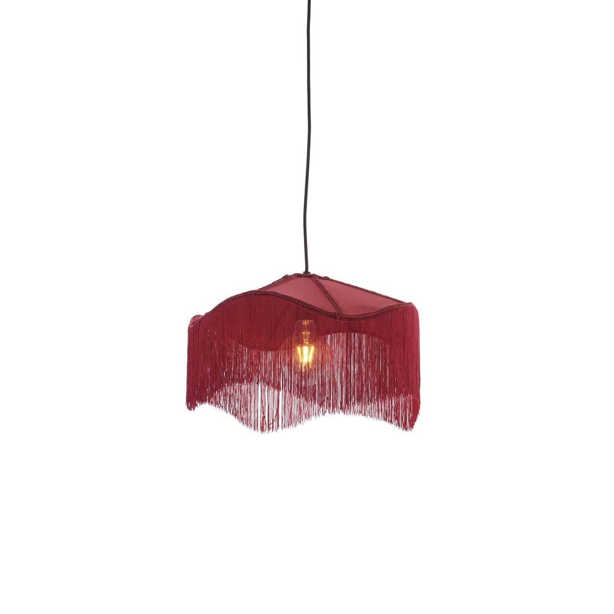 Lampe Suspendue Métal TIFFANY bordeaux, LIGHT & LIVING
