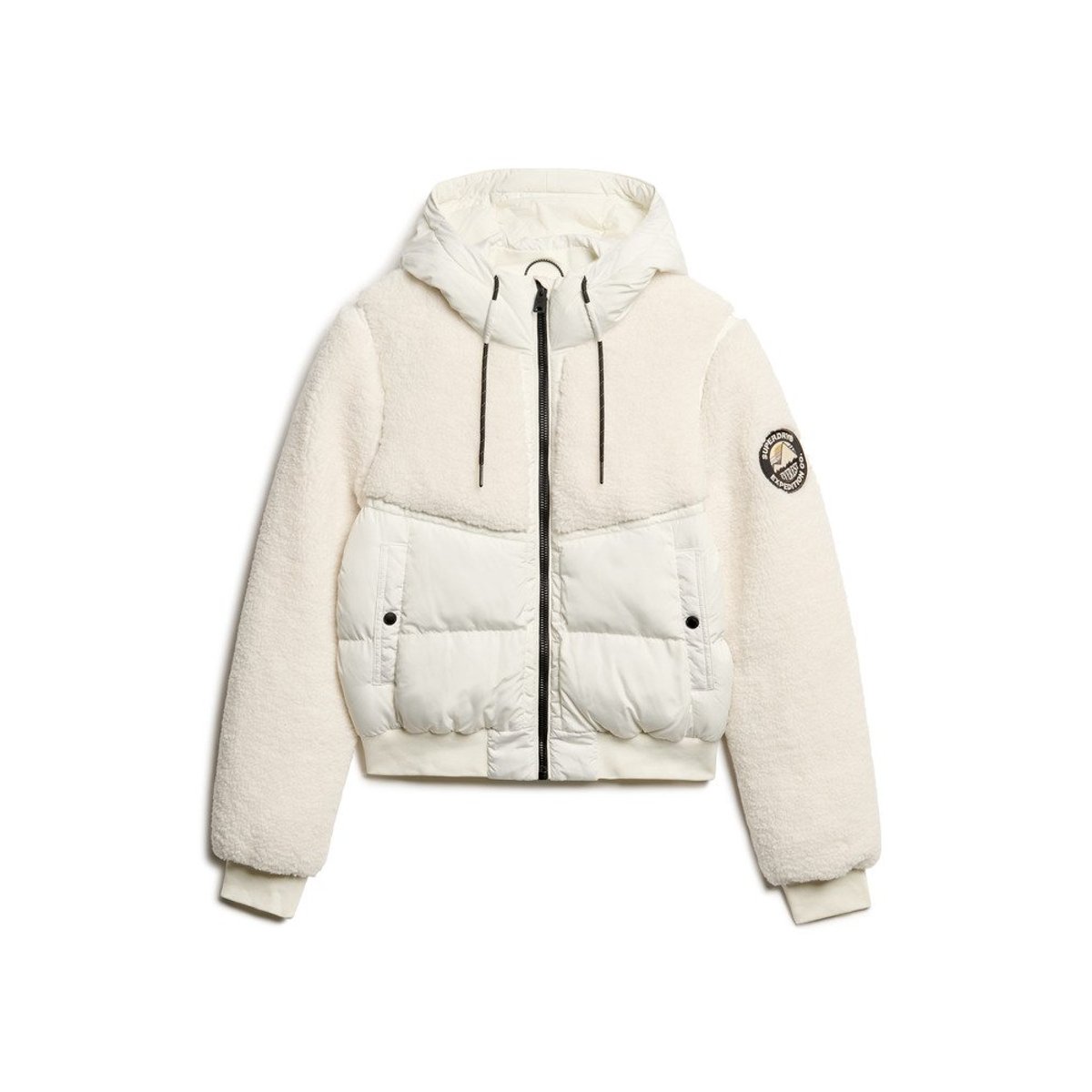 Bomber Everest Hybrid blanc cassé, SUPERDRY