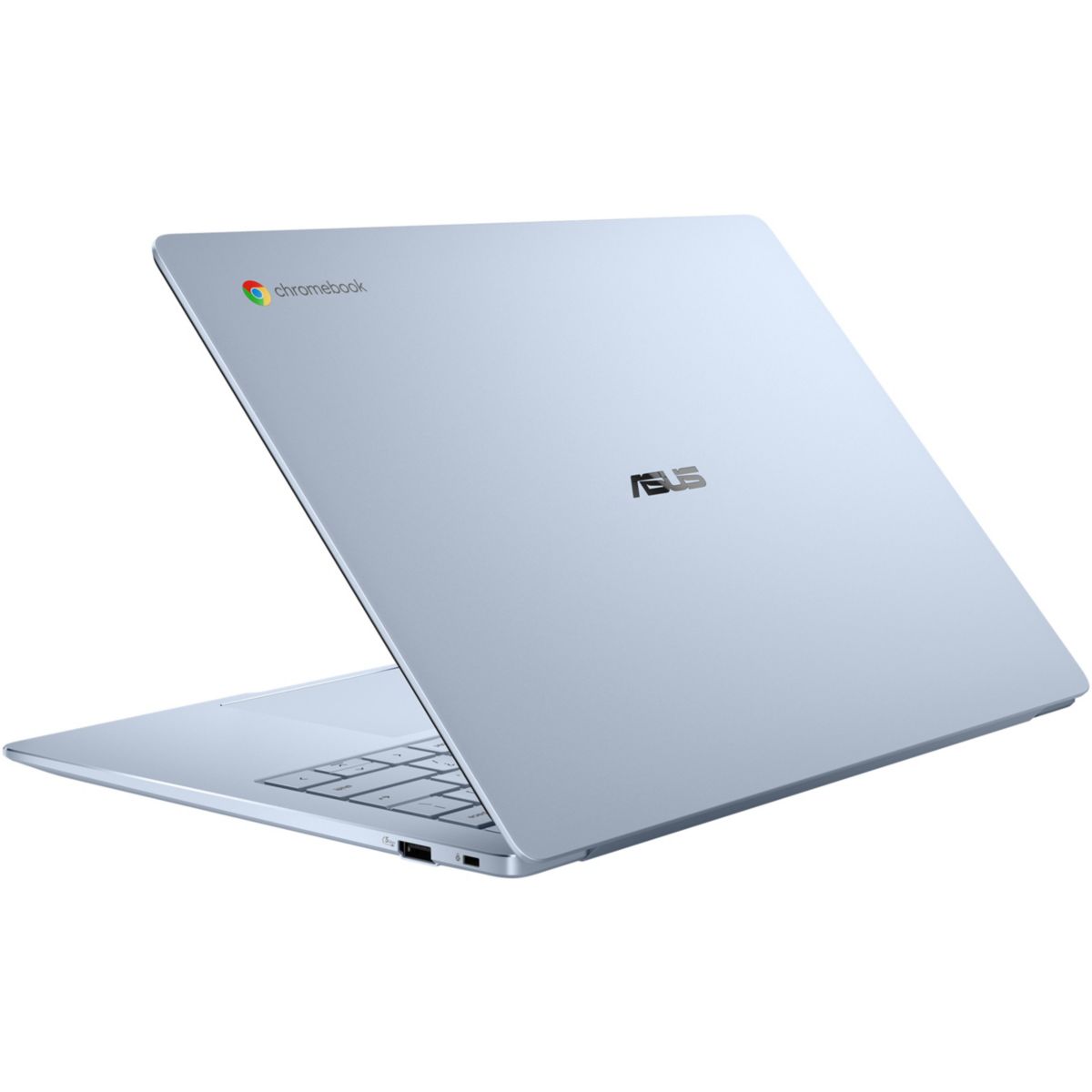 Chromebook CM1406 Bleu Iridescent 14"Tactile MediaTek 8 Go RAM DDR5 eMMC 128Go Google AI Pro housse incluse couleur unique, ASUS