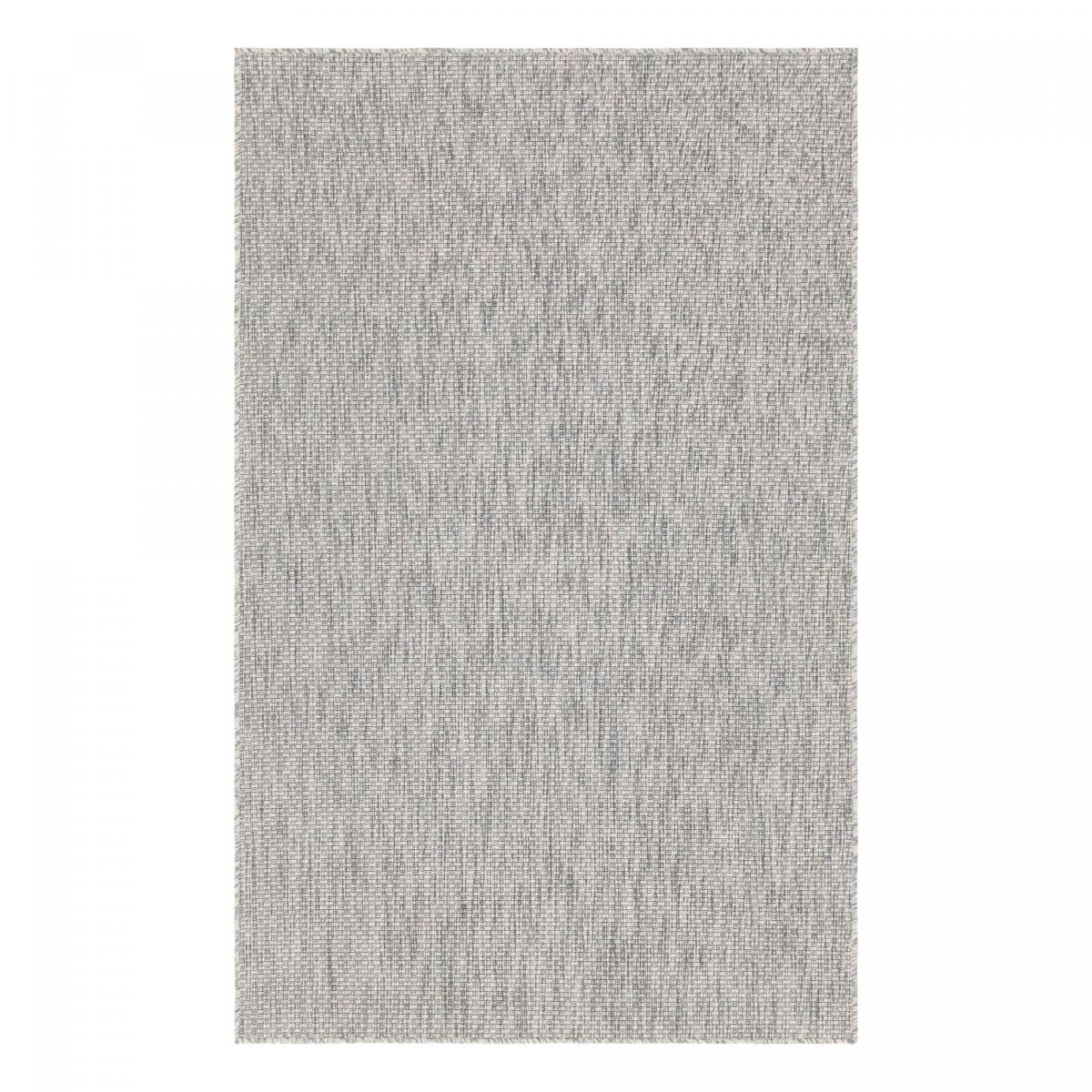 Tapis rond tissé motif faux uni HAVEN 3 gris, blanc, UN AMOUR DE TAPIS