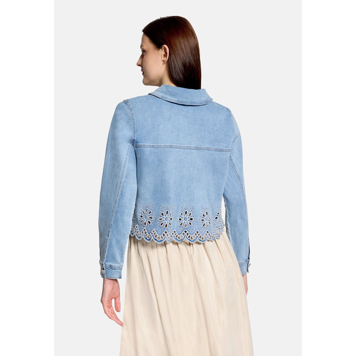 Veste en jean à broderies bleu, CARTOON