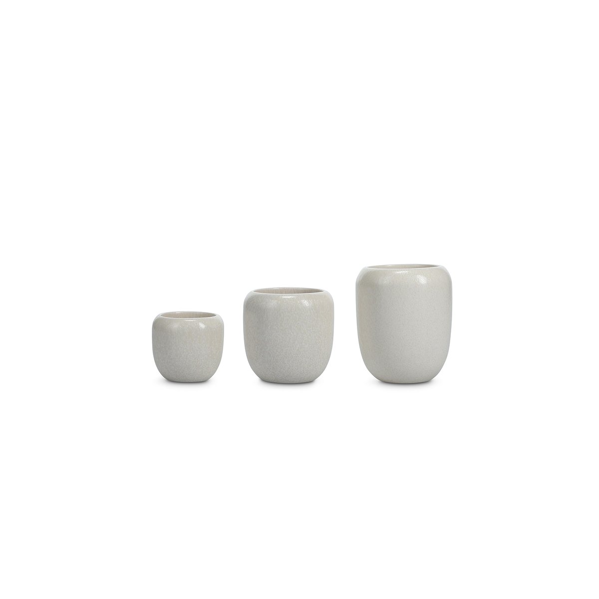 Lot de 4 tasses 10 cm MOCHI beige, SP COLLECTION