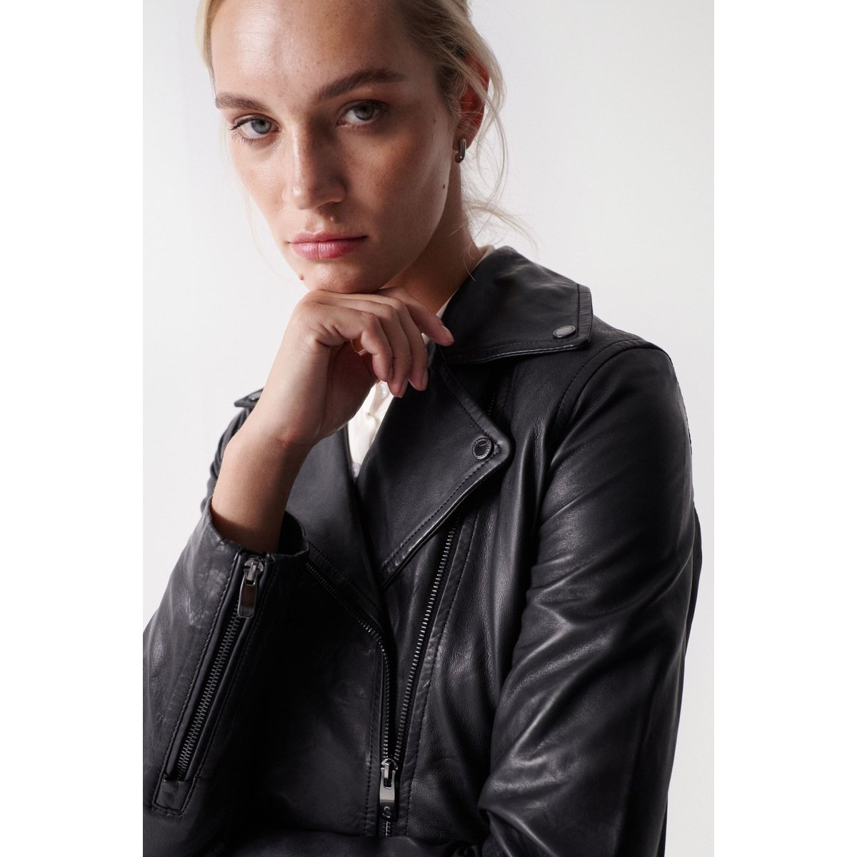 VESTON EN CUIR noir, SALSA JEANS