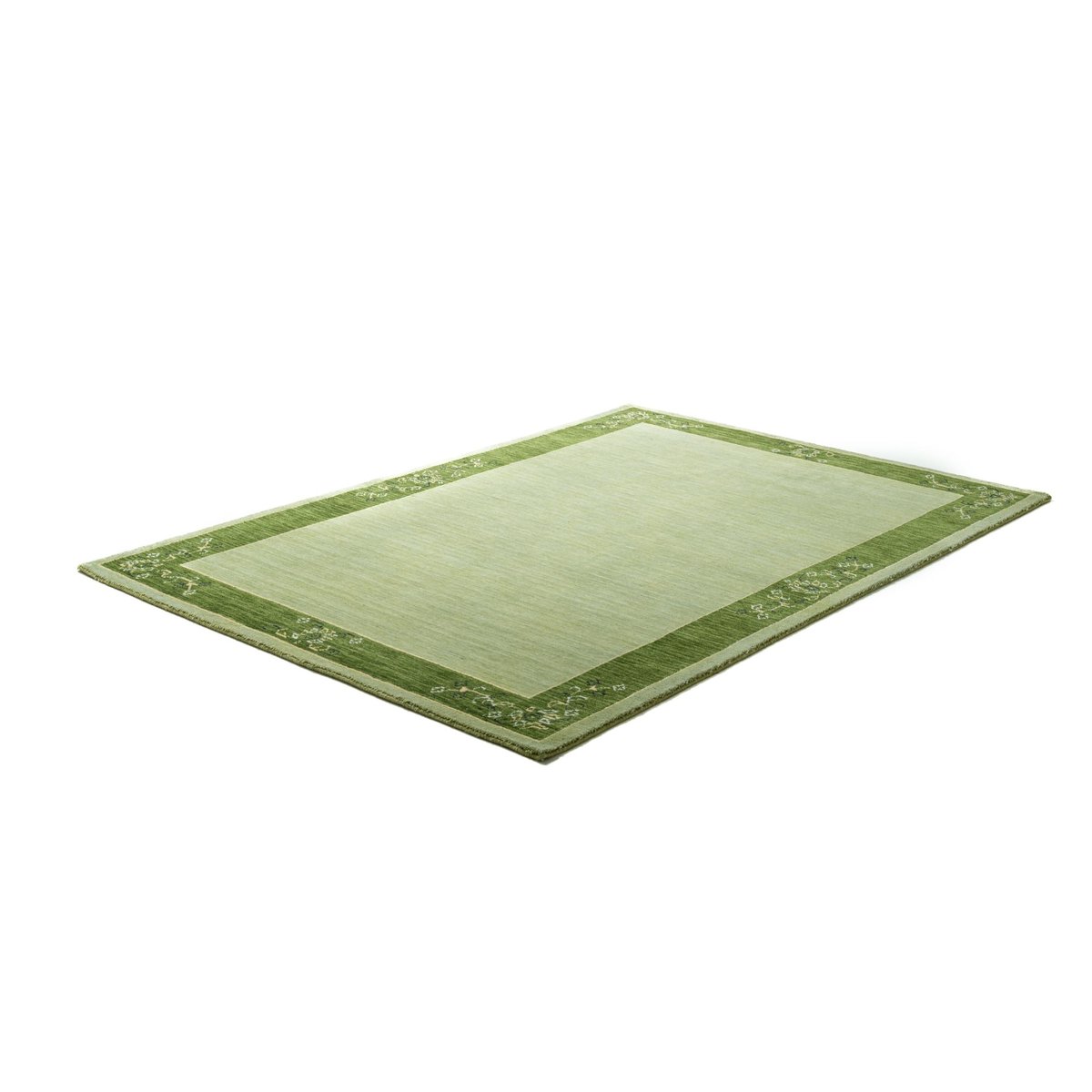 Tapis en laine vierge tissé à la main - Lori Super Gold vert, THEKO