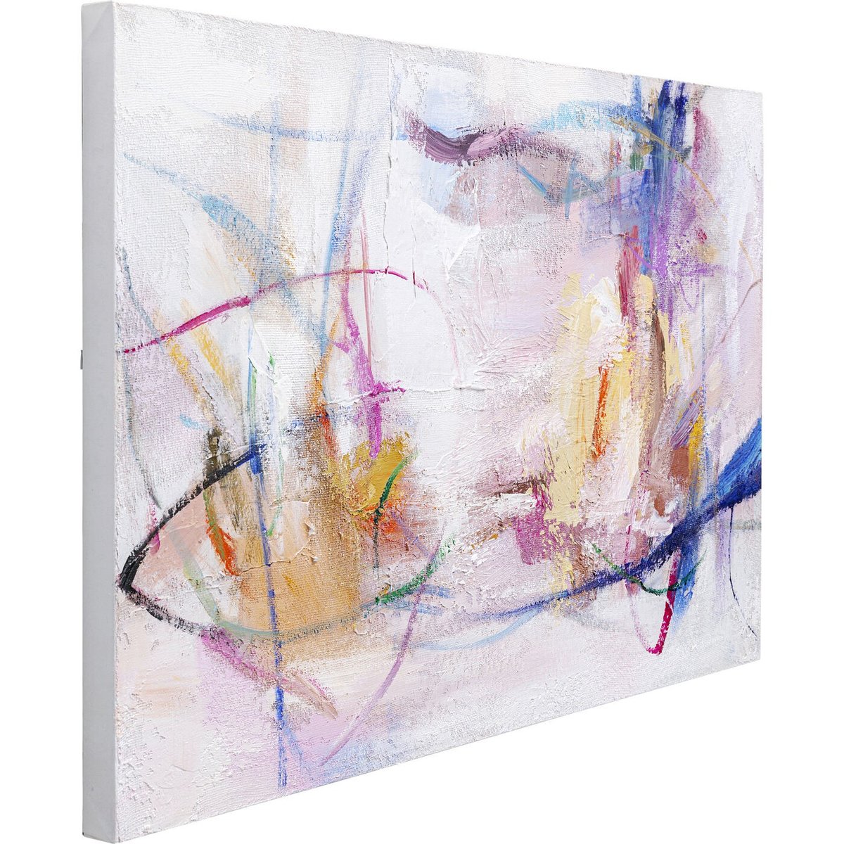 Toile abstraite en coton, ART INTERACTION multicolore, KARE DESIGN