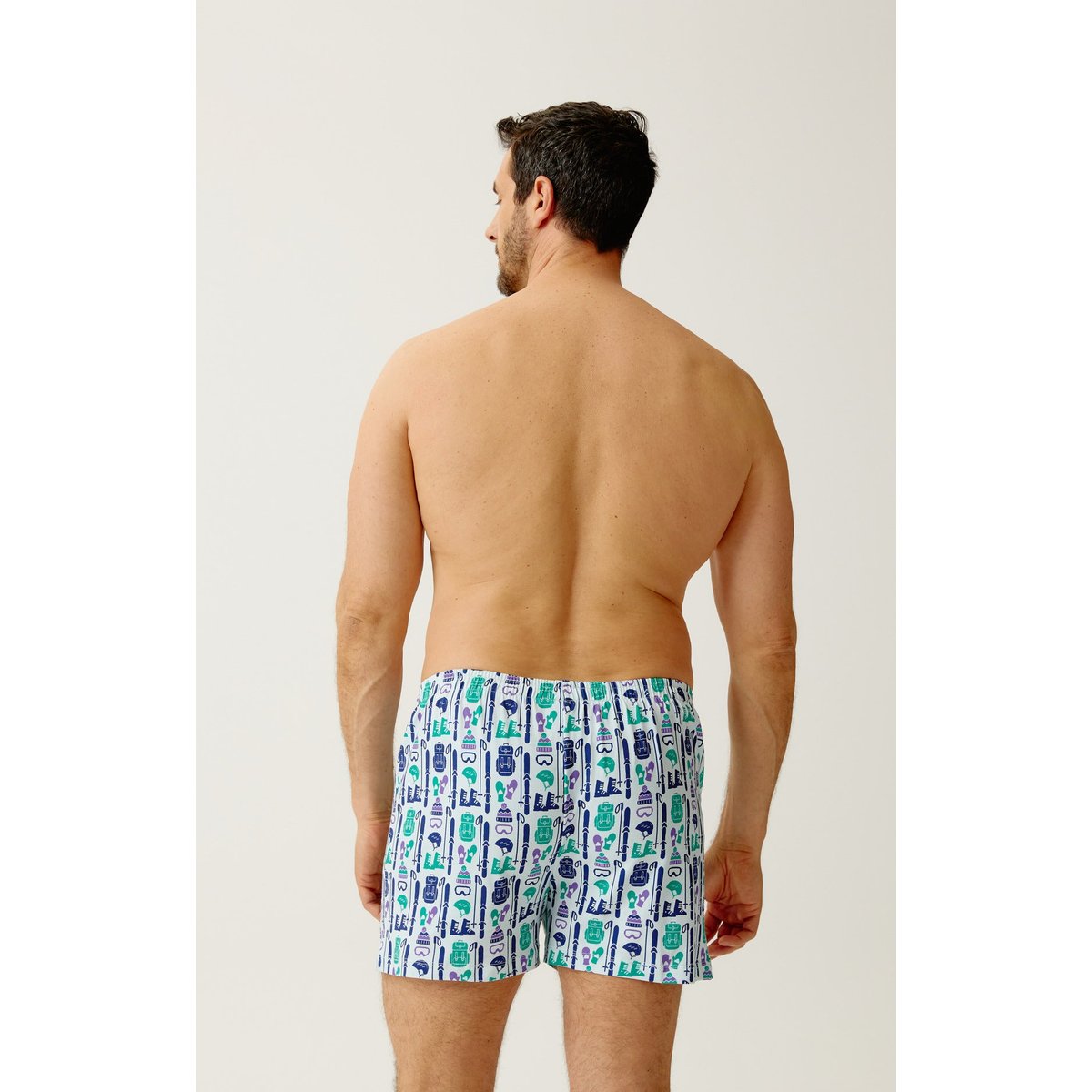 Caleçon classique en jersey de coton imprimé Coup de moufle ciel, ARTHUR