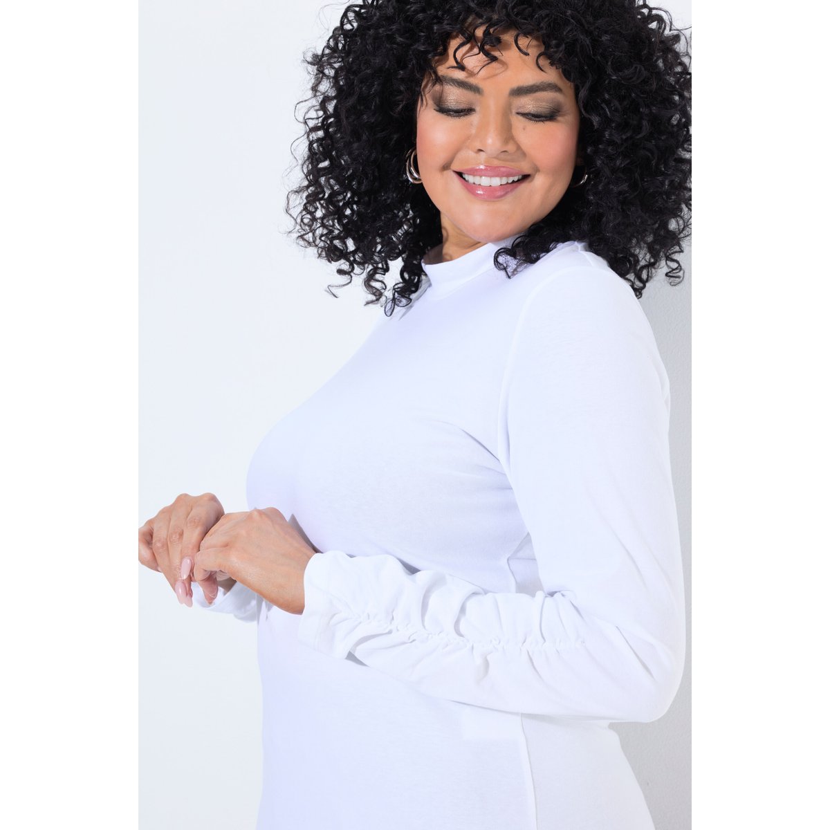 T-shirt à col roulé blanc cassé, ULLA POPKEN