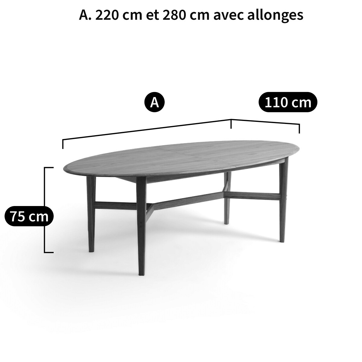 Table à allonges chêne massif et plaqué, Tadame chêne naturel, AM.PM