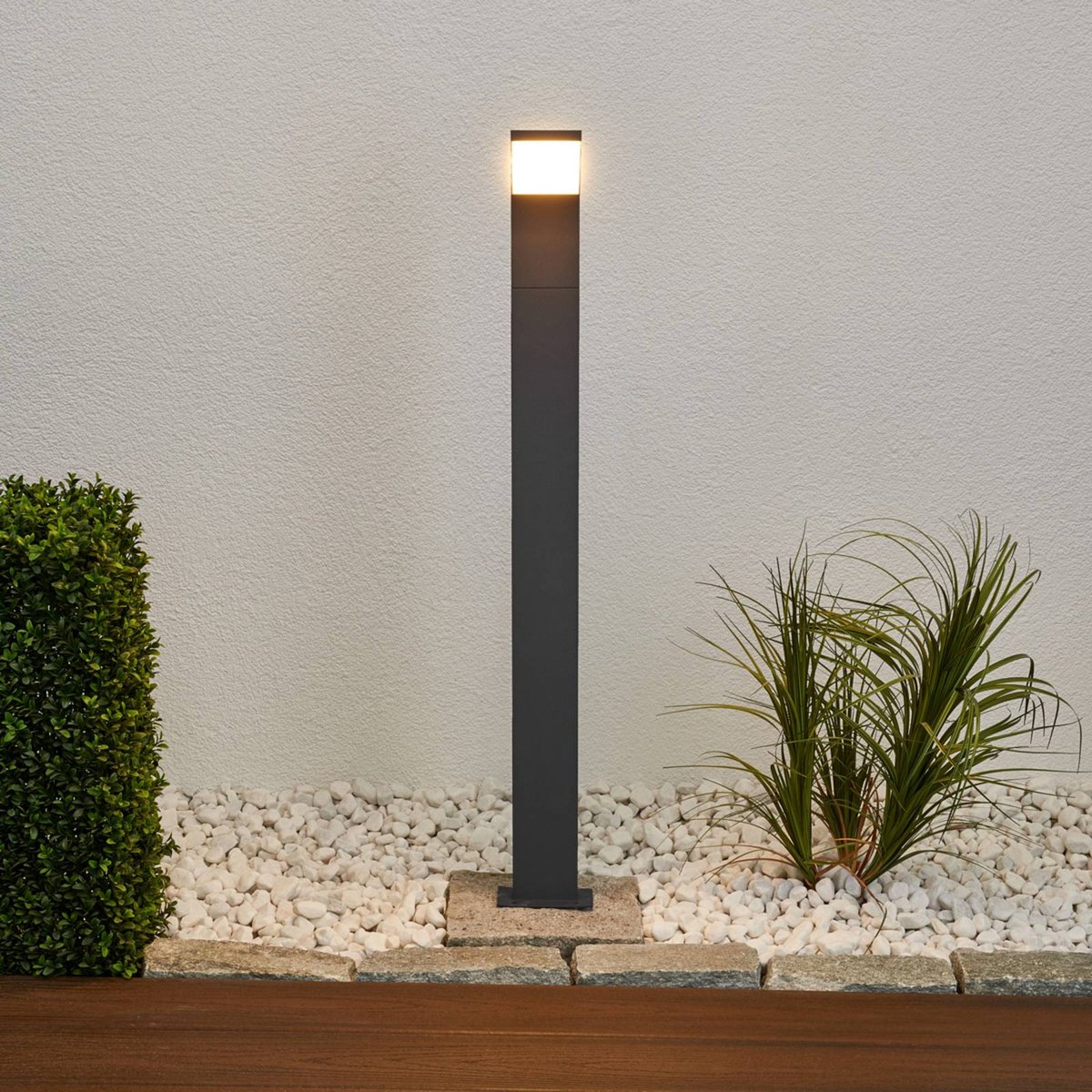Luminaire extérieur en aluminium moderneLED anthracite, blanc, LUCANDE