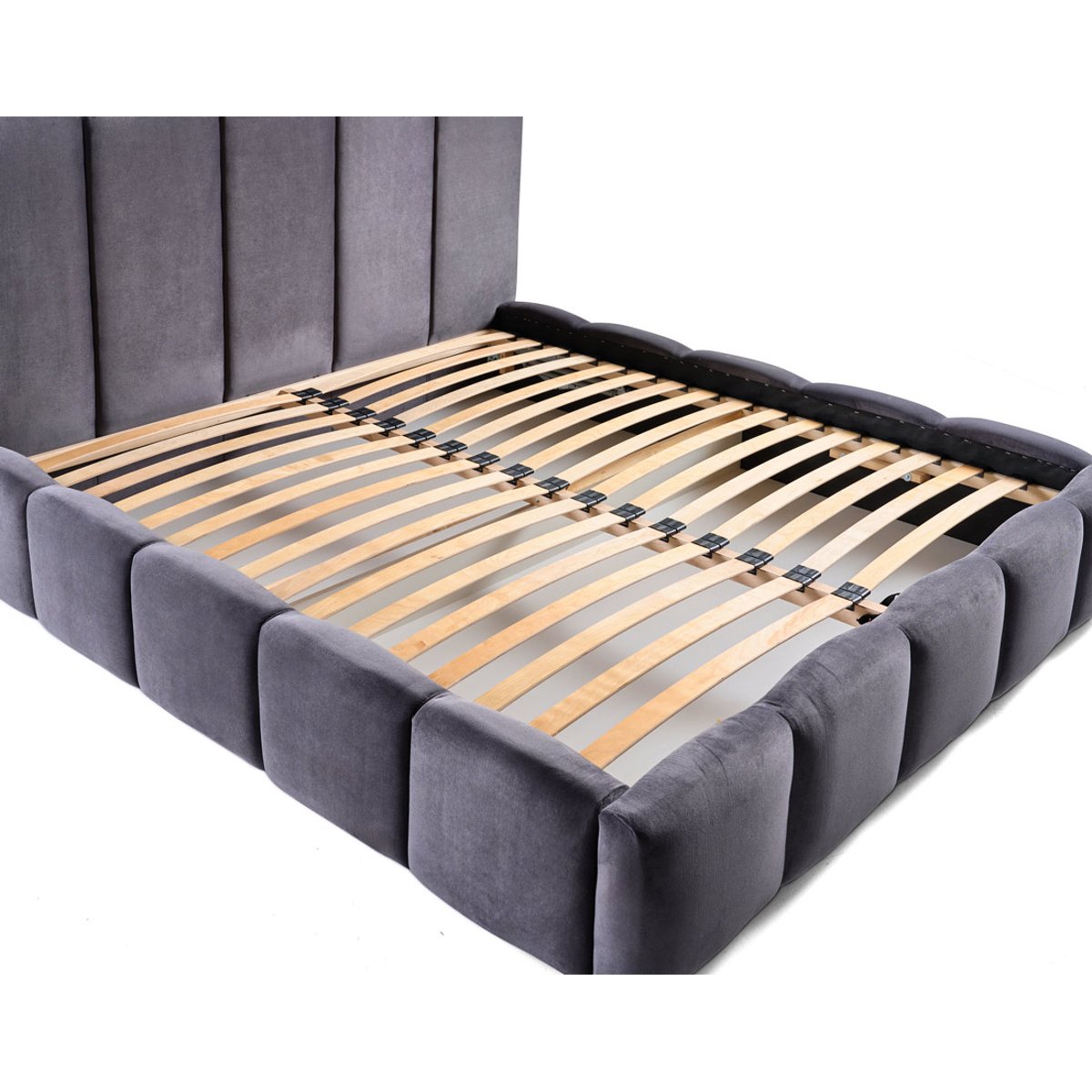 Lit coffre - TORREON gris foncé, BEST MOBILIER